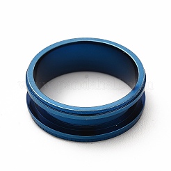 201 geriffelte Fingerringfassungen aus Edelstahl&nbsp;STAS-P323-10BL