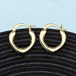 Creolen aus Messing mit Mikropavé und klarem Zirkonia-Ring&nbsp;EJEW-K267-16G