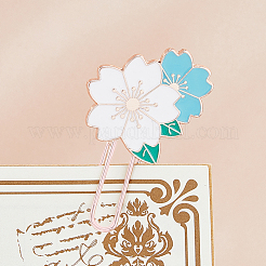 4 Stück Sakura-Büroklammern aus Emaille-Legierung und Eisen&nbsp;IFIN-FH0001-70