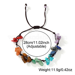 Braccialetti regolabili da donna con perline intrecciate e schegge di pietre preziose&nbsp;UX3528