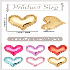 72 pièce d'accessoires décoratifs en tissu non tissé 6 couleurs&nbsp;PATC-LP0001-08A