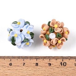 Handgefertigte Strassperlen aus Polymerclay mit Harz&nbsp;RESI-T060-26M
