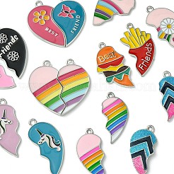 8 set di 8 pendenti divisi in lega smaltata a tema amicizia&nbsp;FIND-FS0002-31