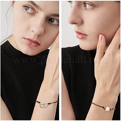 Verstellbare gewachste Kordel geflochtene Perlenarmbänder Set&nbsp;DIY-AR0001-65