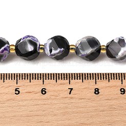 Naturbrand Knistern Achat Perlen Stränge&nbsp;G-U023-A17-01