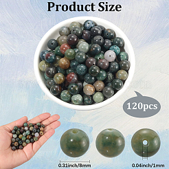 120 pièce de perles d'agate indiennes naturelles&nbsp;G-PA0001-17B