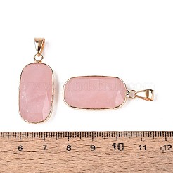 Natürlichen Rosenquarz Anhänger&nbsp;G-N349-03F-G