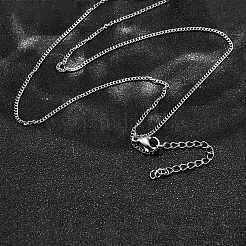 201 collane a catena intrecciata in acciaio inossidabile&nbsp;NJEW-R023-09P