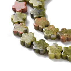 Natur Unakit Perlen Stränge&nbsp;G-B138-C07-01