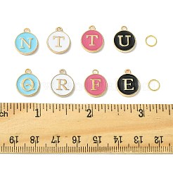 104 breloque en alliage émaillé avec lettres initiales de l'alphabet A à Z&nbsp;ENAM-FS0003-91