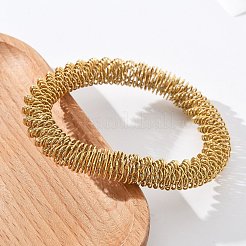 Bracciali elastici in acciaio inossidabile 304 per donna&nbsp;LS-BJEW-P315-02E-G