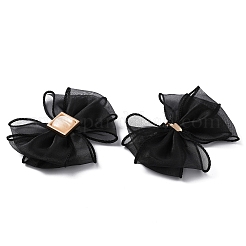 Decoraciones de zapatos con lazo de tul de poliéster&nbsp;FIND-WH0002-44A