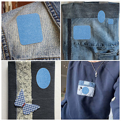 5 feuille de patchs autocollants en denim&nbsp;PATC-TA0001-61B