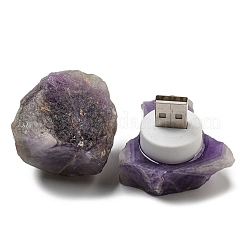 Pepite di luce notturna USB con ametista naturale&nbsp;G-Q170-02H