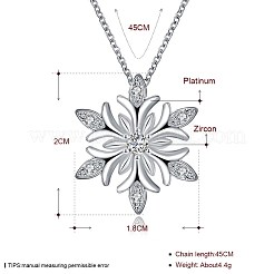 Colliers en laiton avec pendentif avec zircone cubique de micro pave&nbsp;NJEW-BB29782