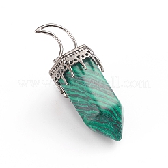 Grandi pendenti a punta in malachite sintetica&nbsp;G-I275-01B