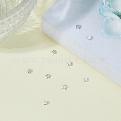 10 Stück 2 Stil rhodinierte 925 Sterling Silber Perlen&nbsp;STER-FI0001-02