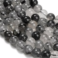 Natürliche schwarze Turmalinquarzperlenstränge&nbsp;GG-CBA20C8-A01-8MM