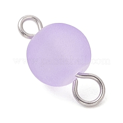 8 Stück 8 Farben Milchglas runden Verbinder Charms&nbsp;PALLOY-JF04089