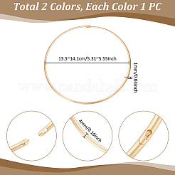 2 stücke 2 farben 304 edelstahl halsband halskette machen&nbsp;NJEW-UN0001-73
