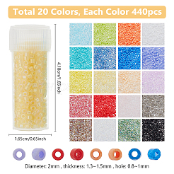 100 g 20 Arten Zylinderförmig-Saatperlen&nbsp;SEED-DC0001-12