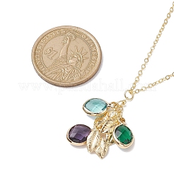 Colliers pendentifs en acier inoxydable et en verre&nbsp;NJEW-JN04701-02