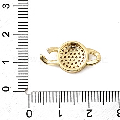 Verbindungsanhänger mit Mikropavé aus Messing mit durchsichtigen Zirkonia-Steinen&nbsp;KK-A266-09D-G