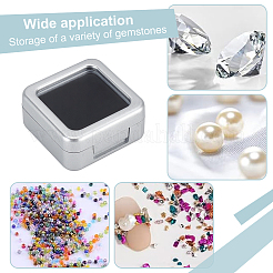 Cajas cuadradas de almacenamiento de diamantes sueltos de plástico&nbsp;VBOX-WH0005-08
