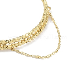 Herstellung von verstellbaren Perlenarmbändern aus Messing&nbsp;KK-U020-19G