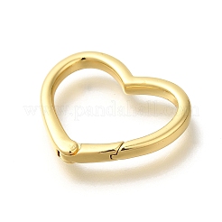 Anillos de resorte de latón con forma de corazón y revestimiento de rejilla&nbsp;KK-Z086-54G-04