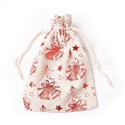 Pochettes d'emballage en coton et lin&nbsp;ABAG-CJC0001-01B