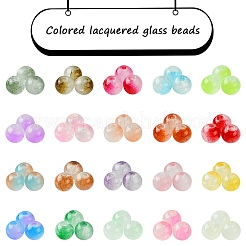 DIY-Kits zur Herstellung von Armbändern aus runden Perlen aus Jadeglasimitat&nbsp;DIY-FS0006-19