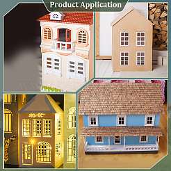 6 Stück 2 Stile Fenster-Miniatur-Ornamente&nbsp;DIY-BC0017-01