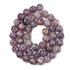 Lépidolite naturelle / mica mauve perles de rocaille&nbsp;G-B133-A01-12MM