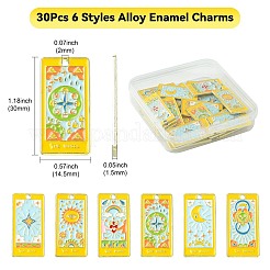 30pcs 6 styles de pendentifs en émail en alliage&nbsp;ENAM-CJ0005-73