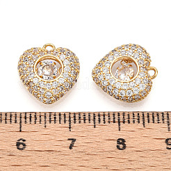 Breloques en laiton avec zircone cubique de micro pave&nbsp;KK-N261-89G