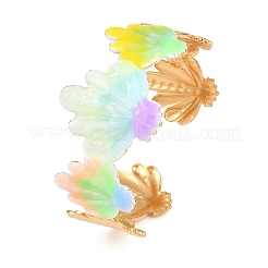 Braccialetti con polsino smaltato in acciaio inossidabile 304&nbsp;BJEW-H638-03A-G