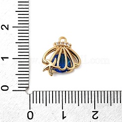 Charms de vidrio de latón&nbsp;KK-F916-30G