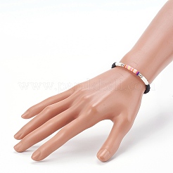 Braccialetti elastici con perline heishi in argilla polimerica fatti a mano&nbsp;BJEW-JB06146-05