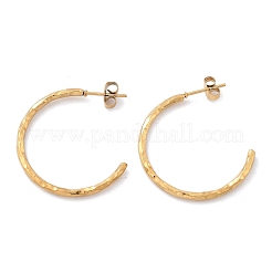 Boucles d'oreilles à tige en acier inoxydable 304 en forme de C&nbsp;EJEW-R017-04G-03