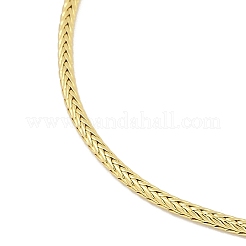 Bracelets en laiton avec chaînes de blé&nbsp;BJEW-C085-02G