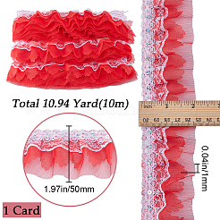 10 m Polyester-Blumenspitzenband mit Pailletten&nbsp;OCOR-GF0003-34A