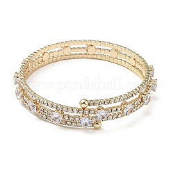 Bracelet de chaîne triple couche en laiton à la mode&nbsp;BJEW-L683-01G