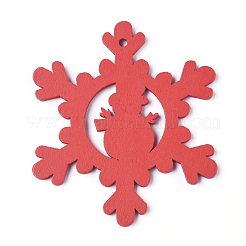 Grands pendentifs en bois de peuplier naturel&nbsp;WOOD-D010-01A