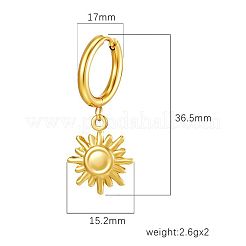Orecchini pendenti a cerchio in acciaio inossidabile 304 da donna&nbsp;WG36F30-01