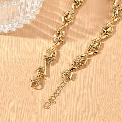 Gehämmertes Gliederkettenarmband aus Edelstahl 304 für Damen&nbsp;BJEW-D466-07G
