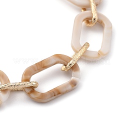 (vente d'usine de fêtes de bijoux) bracelets de chaîne de câble en acrylique et en aluminium&nbsp;BJEW-JB05425-04