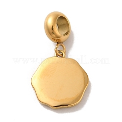 Dijes colgantes europeos de acero inoxidable 304 esmaltados con baño de iones (IP)&nbsp;STAS-G308-29G-02