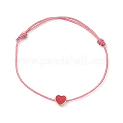 Bracelets réglables en perles tressées en coton ciré&nbsp;BJEW-JB11559
