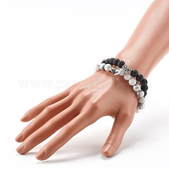Magnetische Armbänder mit Herzverschlüssen für die besten Freunde von Paaren&nbsp;BJEW-JB06791